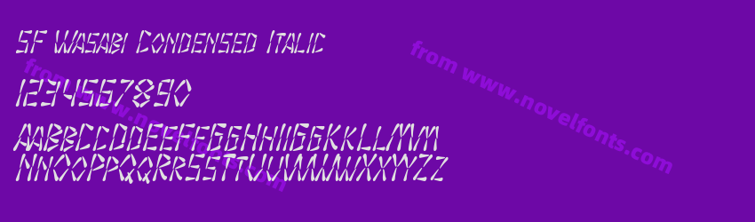 SF Wasabi Condensed ItalicPreview SF Wasabi Condensed ItalicPreview