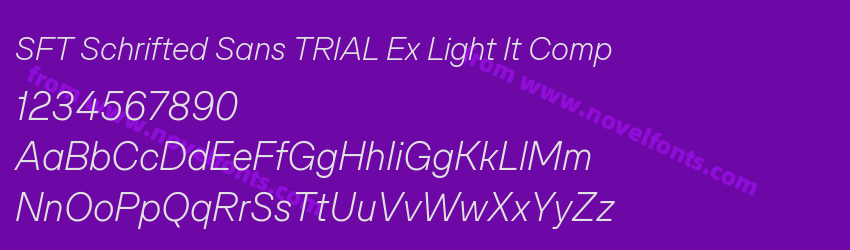 SFT Schrifted Sans TRIAL Ex Light It CompPreview SFT Schrifted Sans TRIAL Ex Light It CompPreview