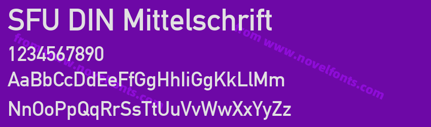 SFU DIN MittelschriftPreview SFU DIN MittelschriftPreview