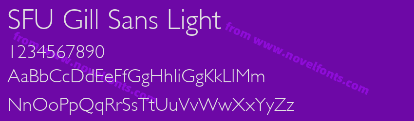 SFU Gill Sans LightPreview SFU Gill Sans LightPreview