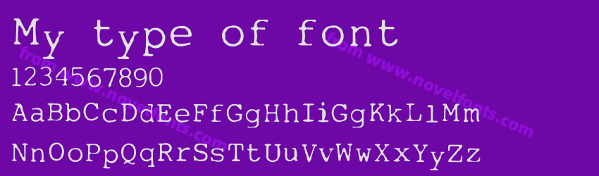 My type of fontPreview