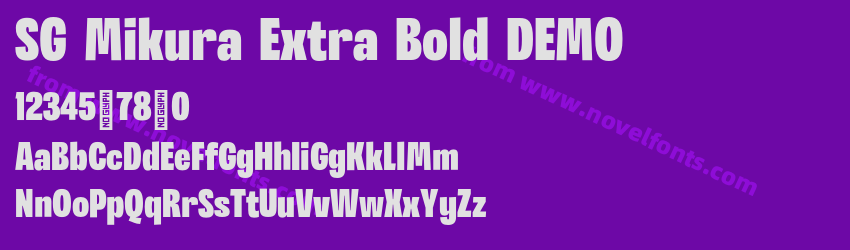SG Mikura Extra Bold DEMOPreview SG Mikura Extra Bold DEMOPreview