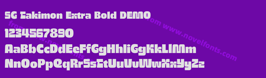 SG Takimon Extra Bold DEMOPreview SG Takimon Extra Bold DEMOPreview
