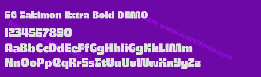 SG Takimon Extra Bold DEMOPreview SG Takimon Extra Bold DEMOPreview
