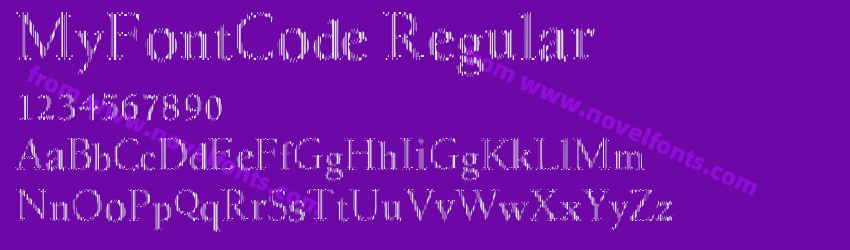 MyFontCode RegularPreview