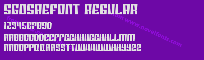 SGOSAEFONT RegularPreview SGOSAEFONT RegularPreview