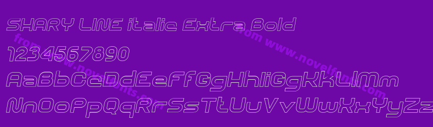 SHARY LINE italic Extra BoldPreview SHARY LINE italic Extra BoldPreview