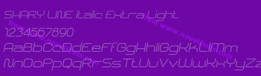 SHARY LINE italic Extra LightPreview SHARY LINE italic Extra LightPreview