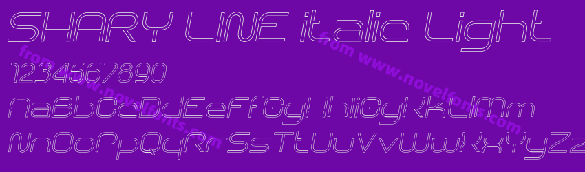 SHARY LINE italic LightPreview SHARY LINE italic LightPreview
