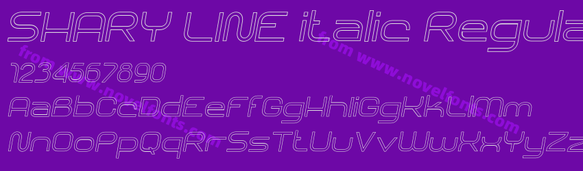 SHARY LINE italic RegularPreview SHARY LINE italic RegularPreview