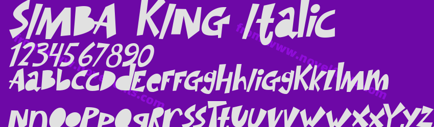 SIMBA KING ItalicPreview SIMBA KING ItalicPreview