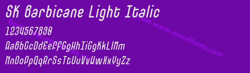 SK Barbicane Light ItalicPreview SK Barbicane Light ItalicPreview
