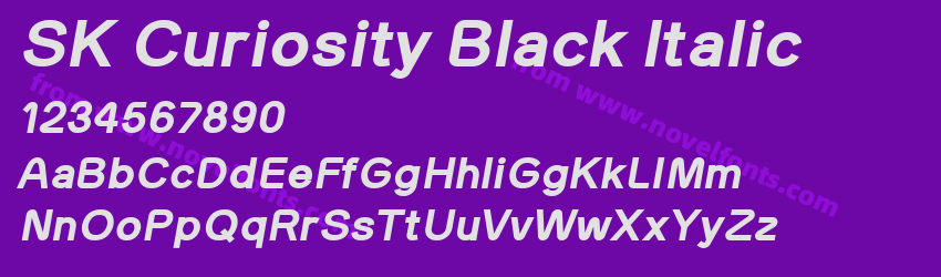 SK Curiosity Black ItalicPreview SK Curiosity Black ItalicPreview