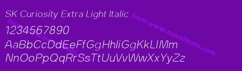 SK Curiosity Extra Light ItalicPreview SK Curiosity Extra Light ItalicPreview