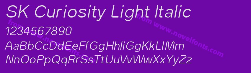 SK Curiosity Light ItalicPreview SK Curiosity Light ItalicPreview