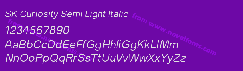 SK Curiosity Semi Light ItalicPreview SK Curiosity Semi Light ItalicPreview