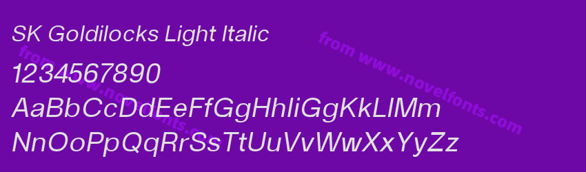 SK Goldilocks Light ItalicPreview SK Goldilocks Light ItalicPreview