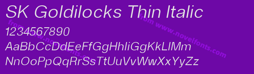 SK Goldilocks Thin ItalicPreview SK Goldilocks Thin ItalicPreview