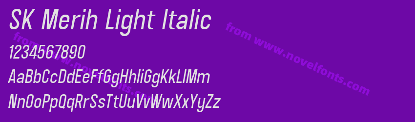 SK Merih Light ItalicPreview SK Merih Light ItalicPreview