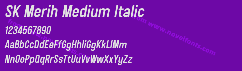 SK Merih Medium ItalicPreview SK Merih Medium ItalicPreview