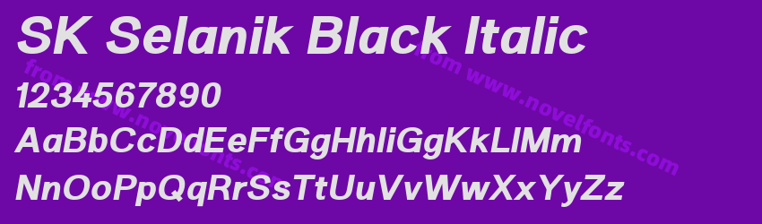 SK Selanik Black ItalicPreview SK Selanik Black ItalicPreview