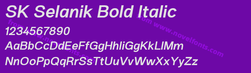 SK Selanik Bold ItalicPreview SK Selanik Bold ItalicPreview