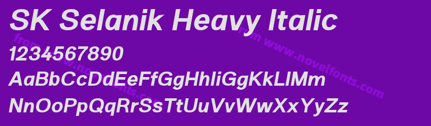 SK Selanik Heavy ItalicPreview SK Selanik Heavy ItalicPreview