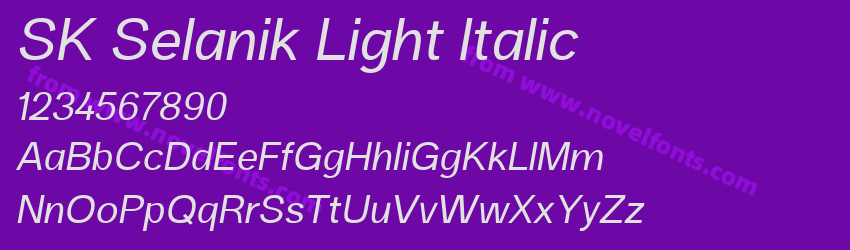 SK Selanik Light ItalicPreview SK Selanik Light ItalicPreview