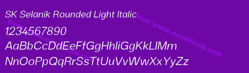 SK Selanik Rounded Light ItalicPreview SK Selanik Rounded Light ItalicPreview