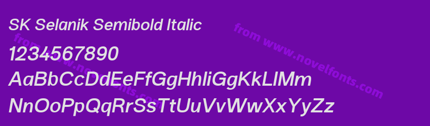 SK Selanik Semibold ItalicPreview SK Selanik Semibold ItalicPreview