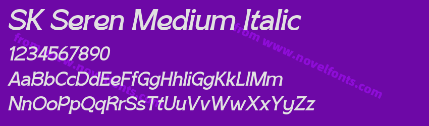 SK Seren Medium ItalicPreview SK Seren Medium ItalicPreview