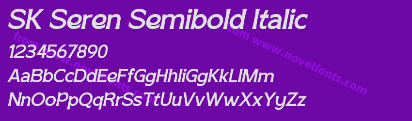 SK Seren Semibold ItalicPreview SK Seren Semibold ItalicPreview