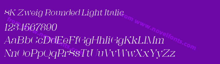SK Zweig Rounded Light ItalicPreview SK Zweig Rounded Light ItalicPreview