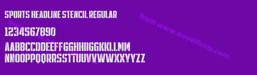 SPORTS HEADLINE STENCIL RegularPreview SPORTS HEADLINE STENCIL RegularPreview