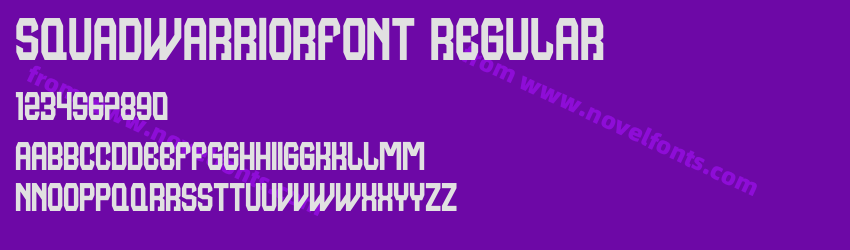 SQUADWARRIORFONT RegularPreview SQUADWARRIORFONT RegularPreview