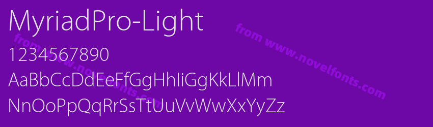 MyriadPro-LightPreview