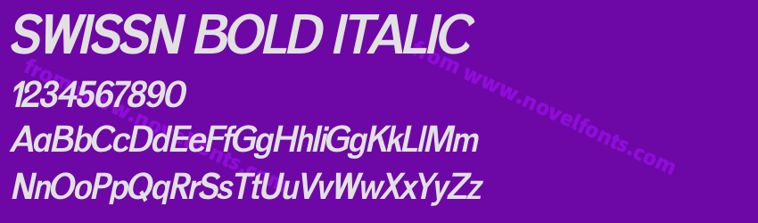 SWISSN BOLD ITALICPreview SWISSN BOLD ITALICPreview