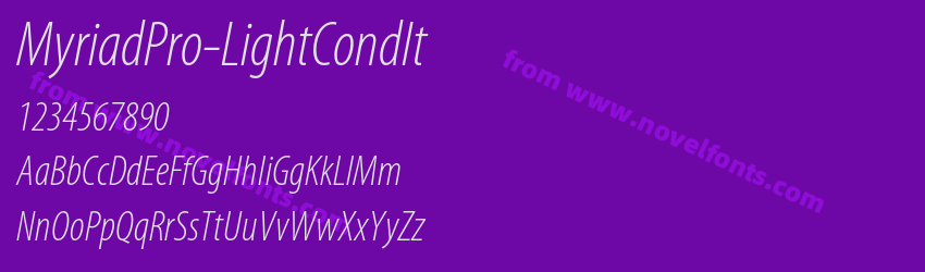 MyriadPro-LightCondItPreview
