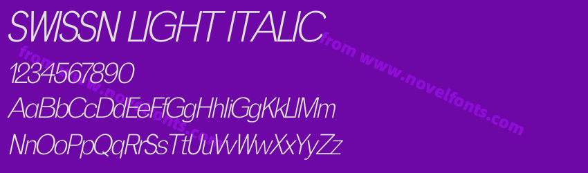 SWISSN LIGHT ITALICPreview SWISSN LIGHT ITALICPreview