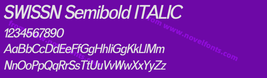 SWISSN Semibold ITALICPreview SWISSN Semibold ITALICPreview