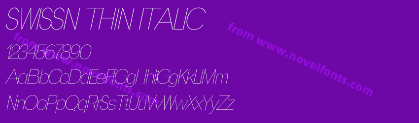 SWISSN THIN ITALICPreview SWISSN THIN ITALICPreview