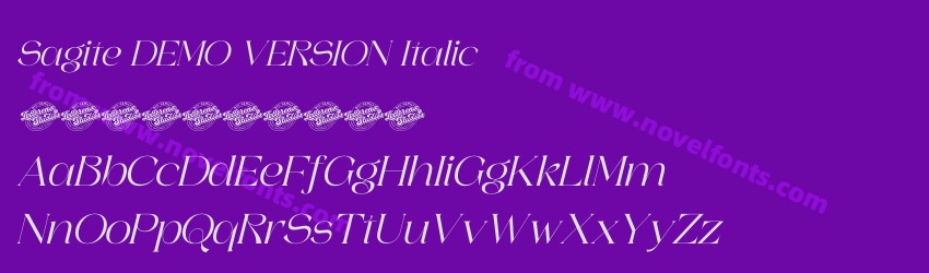 Sagite DEMO VERSION ItalicPreview Sagite DEMO VERSION ItalicPreview