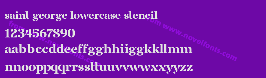 Saint George Lowercase StencilPreview Saint George Lowercase StencilPreview