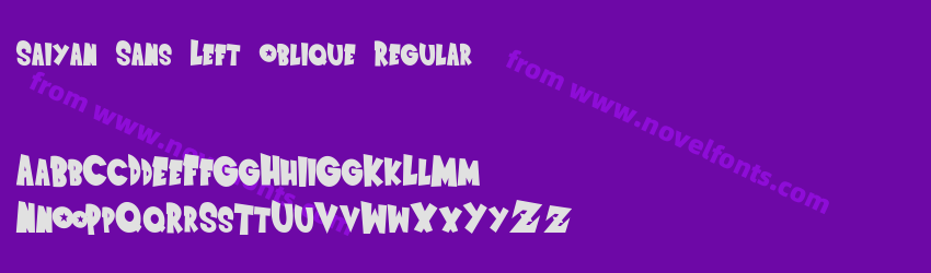 Saiyan Sans Left Oblique RegularPreview Saiyan Sans Left Oblique RegularPreview
