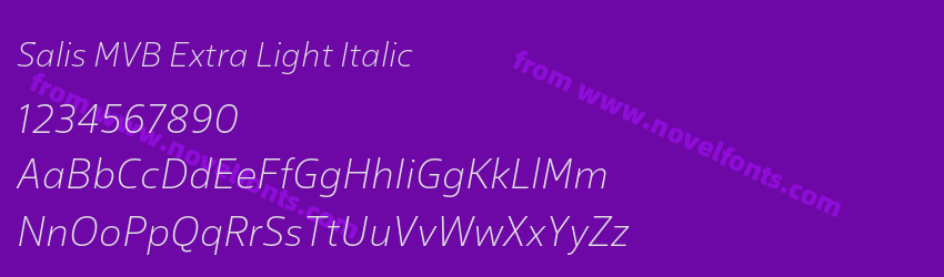 Salis MVB Extra Light ItalicPreview