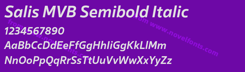 Salis MVB Semibold ItalicPreview