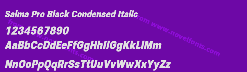 Salma Pro Black Condensed ItalicPreview Salma Pro Black Condensed ItalicPreview