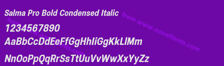 Salma Pro Bold Condensed ItalicPreview Salma Pro Bold Condensed ItalicPreview