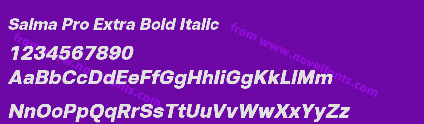 Salma Pro Extra Bold ItalicPreview Salma Pro Extra Bold ItalicPreview