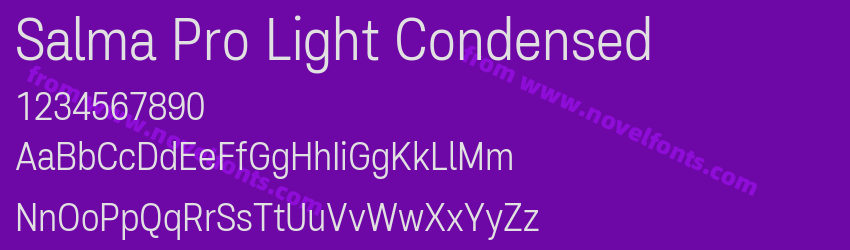 Salma Pro Light CondensedPreview Salma Pro Light CondensedPreview